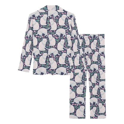 Cat Pattern Print Design 06 Women's Long Pajama Set