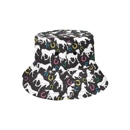 Horse Hoof Colorful Print Design LKS301 Unisex Bucket Hat