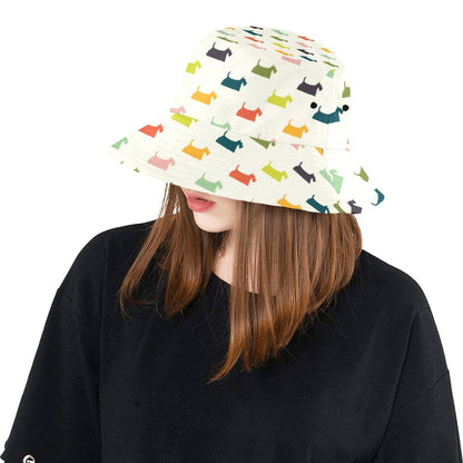 Scottish Terriers Print Design LKS305 Unisex Bucket Hat