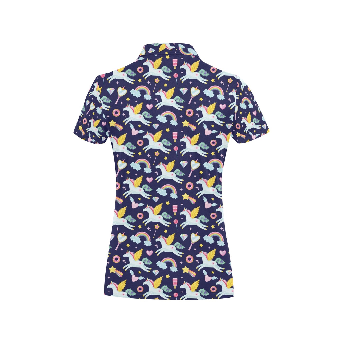 Pegasus Pattern Print Design 05 Women's Polo Shirt