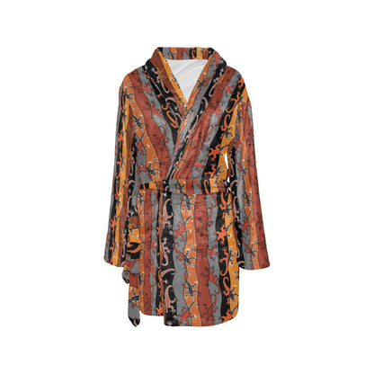 lizard Print Design LKS403 Women's Fleece Robe