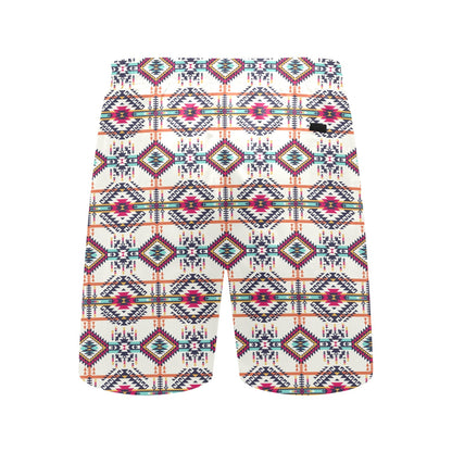 Indian Navajo Art Themed Design Print Men's Swim Trunks Beach Shorts