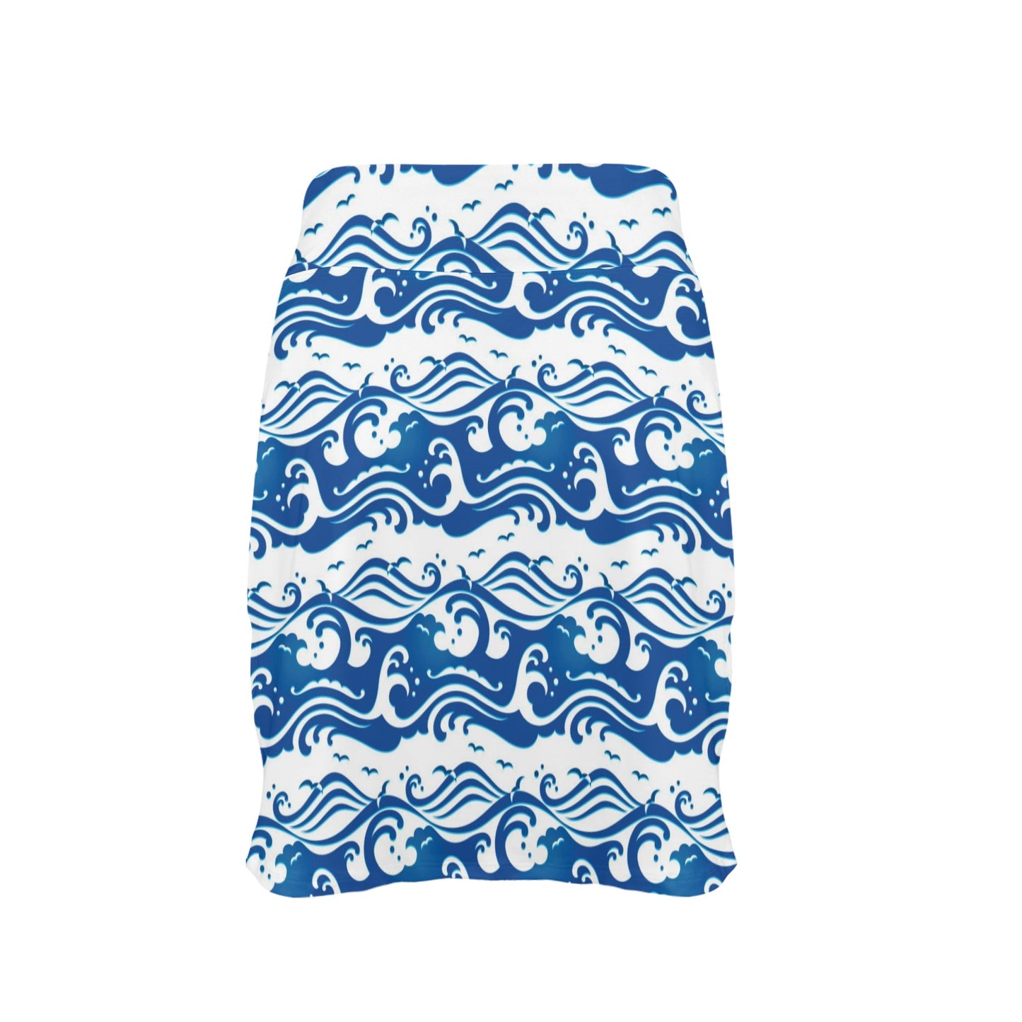 Wave Print Design LKS303 17" Golf & Pickleball Skort with Pockets