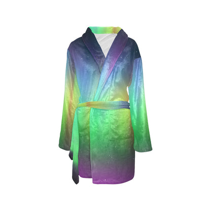 Aurora Borealis Pattern Print Design 03 Women's Fleece Robe