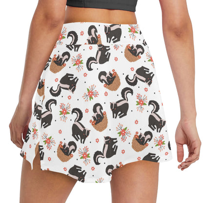 Skunk Print Design LKS304 17" Golf & Pickleball Skort with Pockets