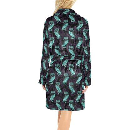 Tribal Pattern Print Design LKS3010 Women's Fleece Robe