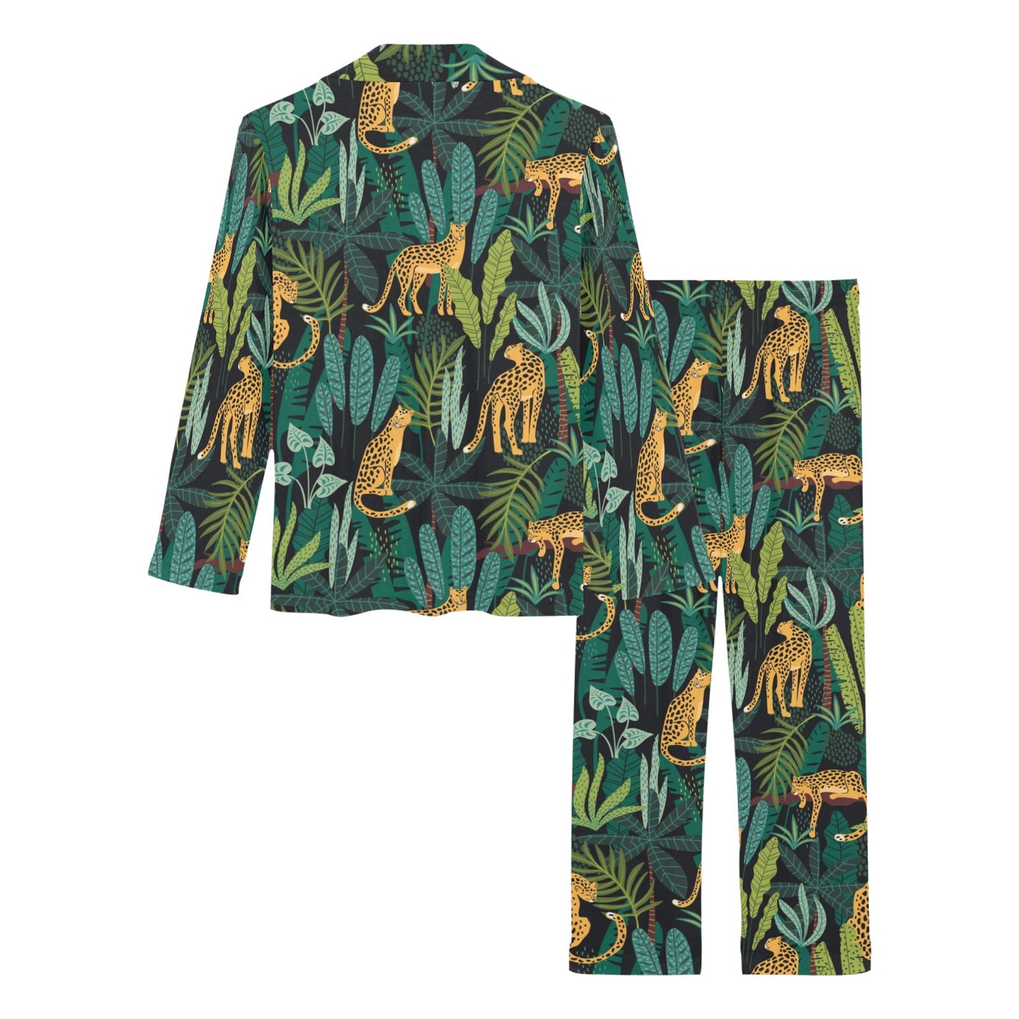 Jaguar Jungle Pattern Print Design 03 Women's Long Pajama Set