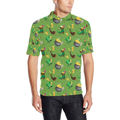 Shamrock Saint Patrick's Day Print Design LKS306 Men Polo Shirt