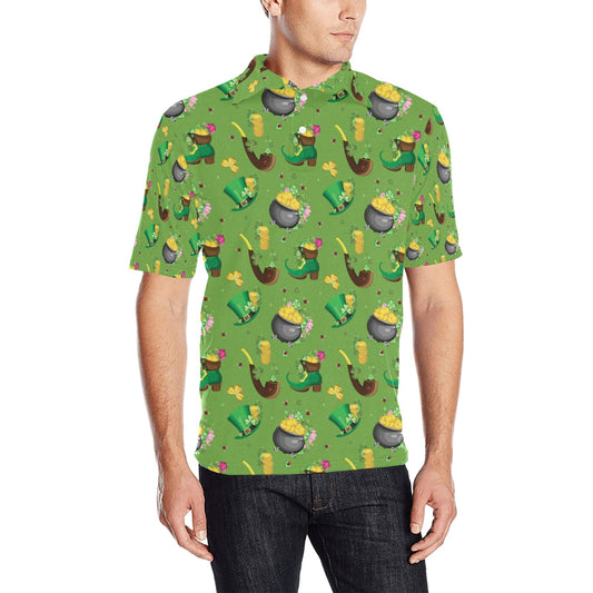 Shamrock Saint Patrick's Day Print Design LKS306 Men Polo Shirt