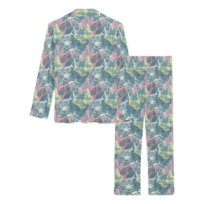 Butterfly Pattern Print Design 01 Women's Long Pajama Set