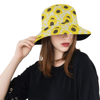 Sunflower Print Design LKS309 Unisex Bucket Hat