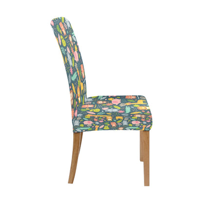 Safari Animal Cartoon Print Design LKS305 Dining Chair Slipcover