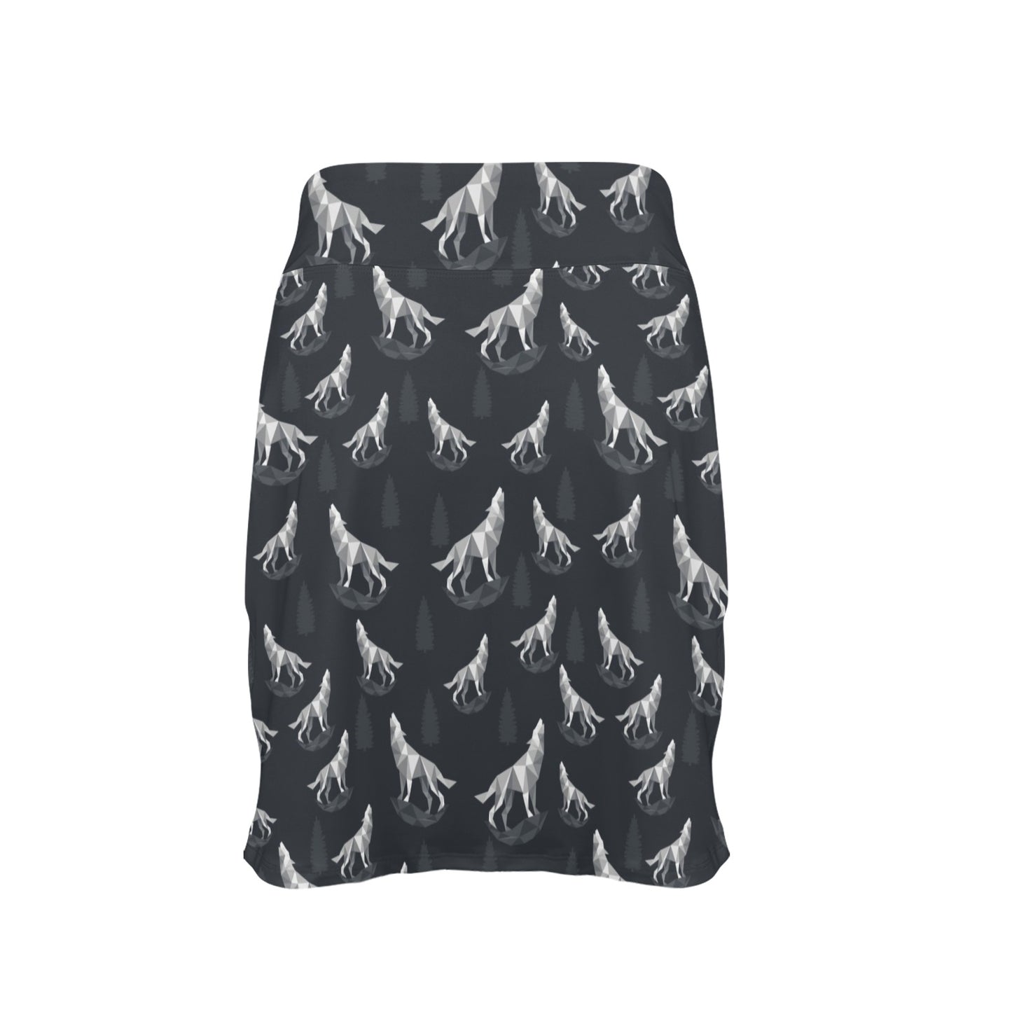Wolf Print Design LKS303 17" Golf & Pickleball Skort with Pockets