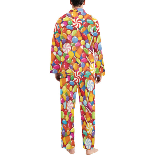 Candy Pattern Print Design 02 Men's Long Pajama Set
