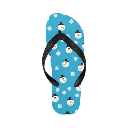 Snowman Print Design LKS303 Flip Flops