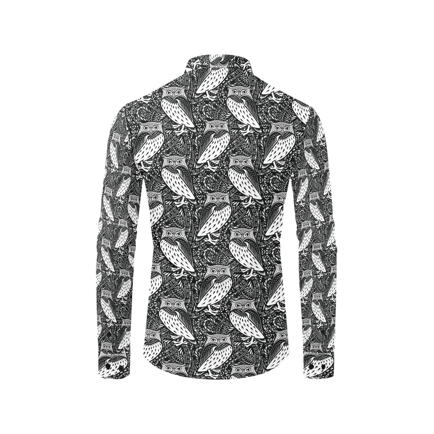 Tribal Pattern Print Design LKS308 Men's Long Sleeve Dress Shirt