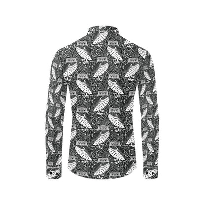 Tribal Pattern Print Design LKS308 Men's Long Sleeve Dress Shirt