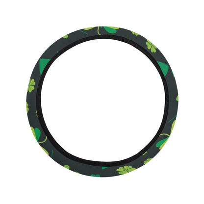 Shamrock Saint Patrick's Day Print Design LKS304 Steering Wheel Cover with Elastic Edge