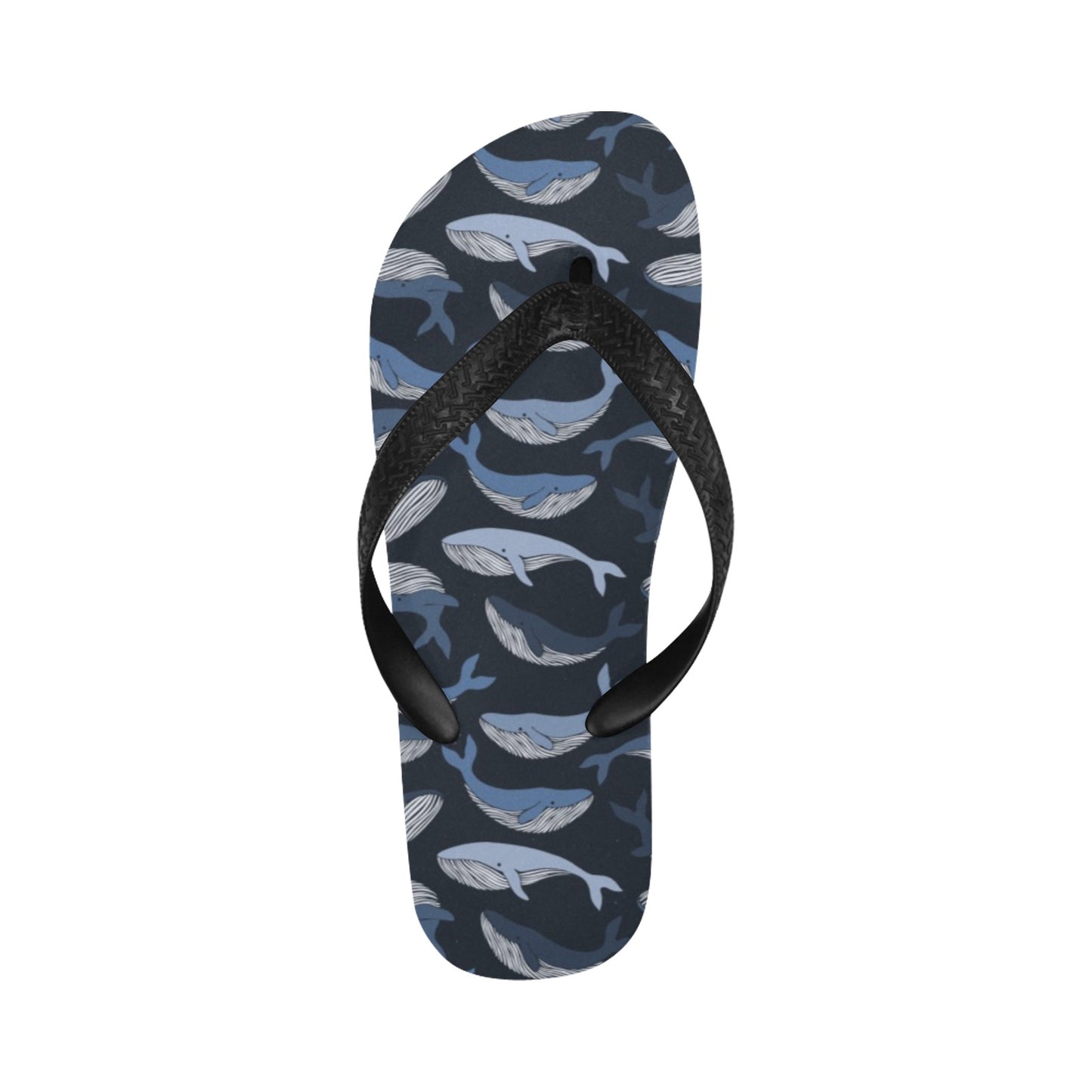 Whale Print Design LKS301 Flip Flops