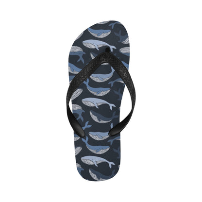 Whale Print Design LKS301 Flip Flops