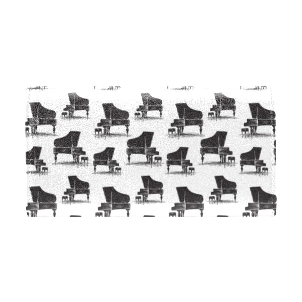 Piano Print Design LKS401 Women's Trifold Wallet