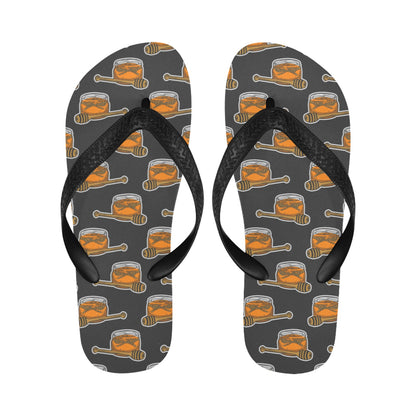 Honey Bee Print Design LKS305 Flip Flops