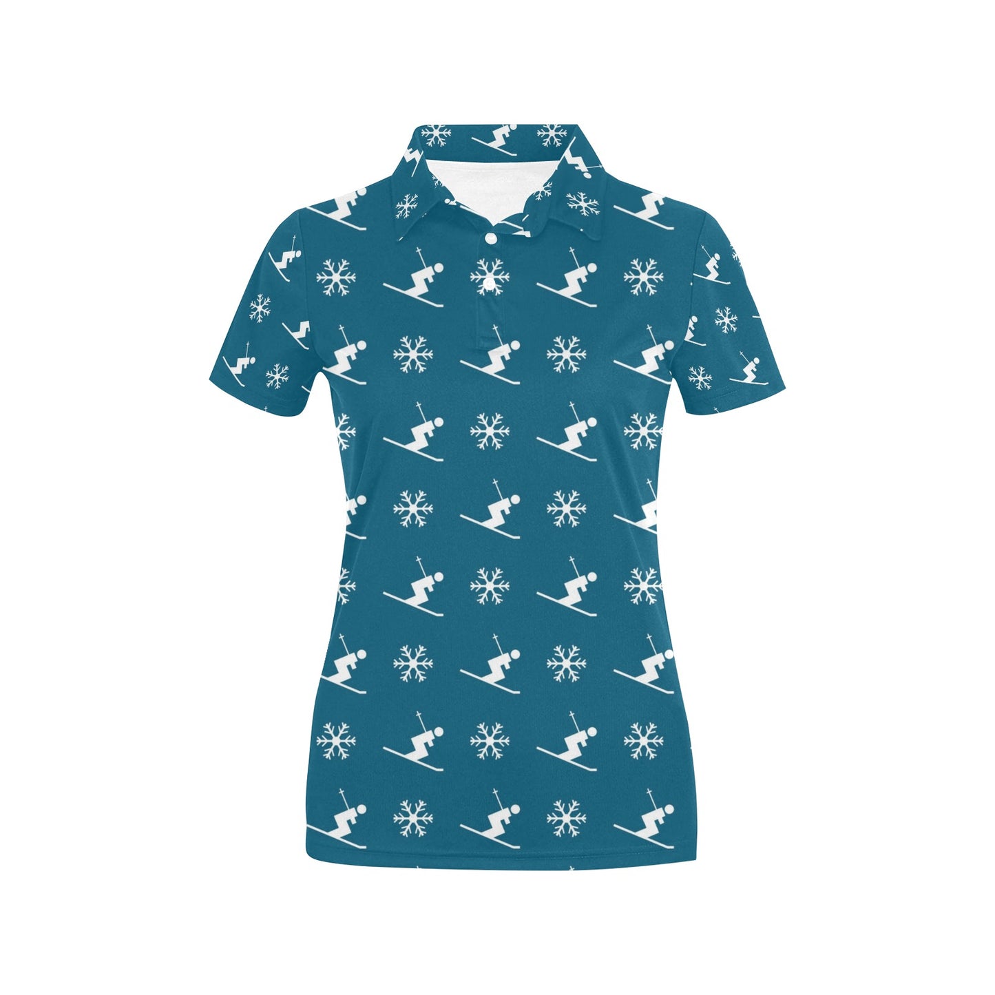 Ski Print Design LKS301 Women's Polo Shirt