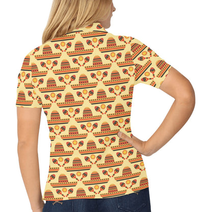 Maracas Print Design LKS403 Women's Polo Shirt