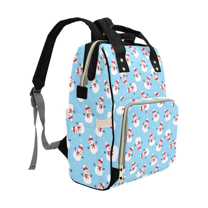 Snowman Print Design LKS305 Diaper Bag Backpack
