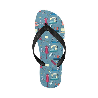 Sewing Equipment Print Design LKS301 Flip Flops