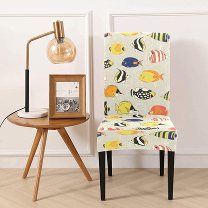 Angelfish Print Design LKS401 Dining Chair Slipcover