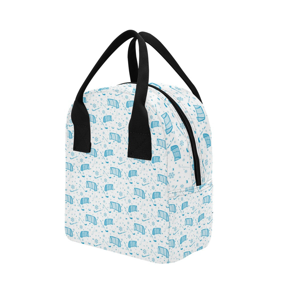 Hockey Print Design LKS303 Insulated Lunch Bag