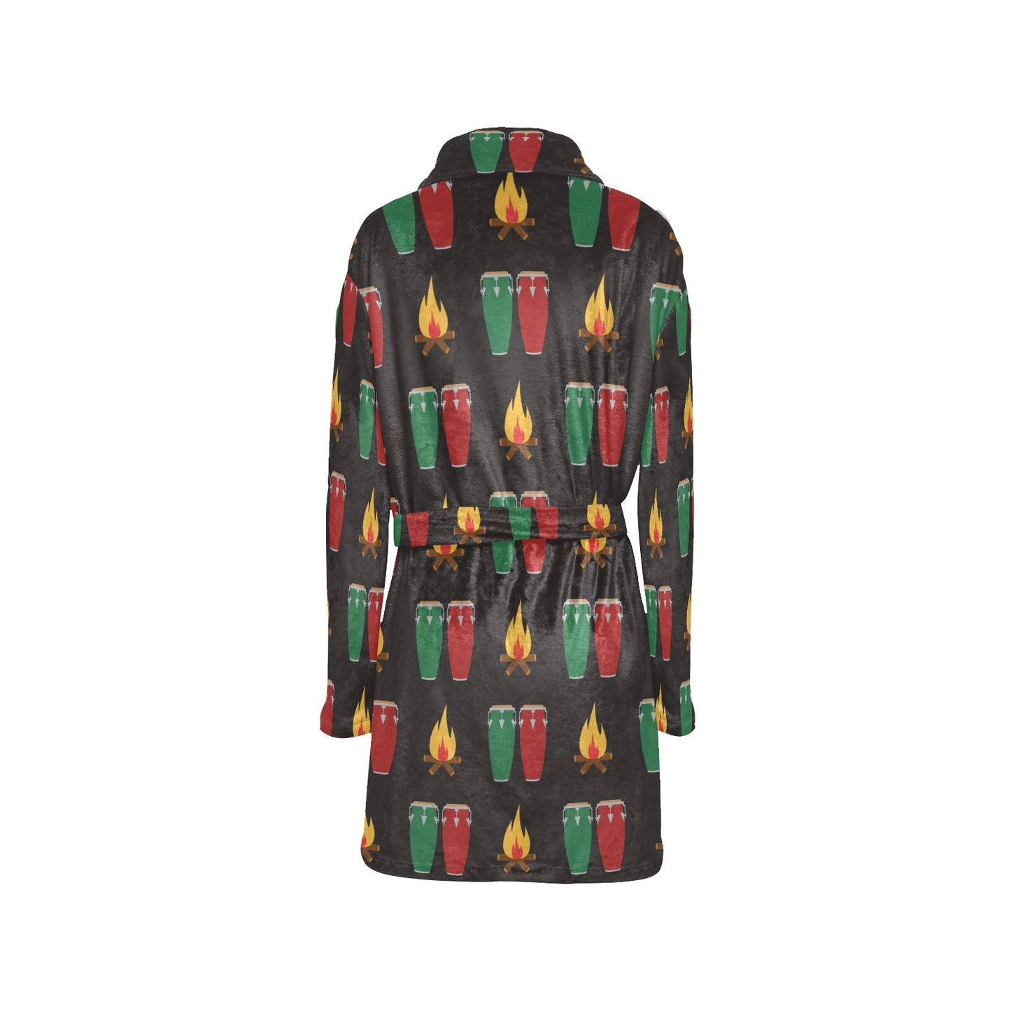 Conga Pattern Print Design 01 Women's Fleece Robe