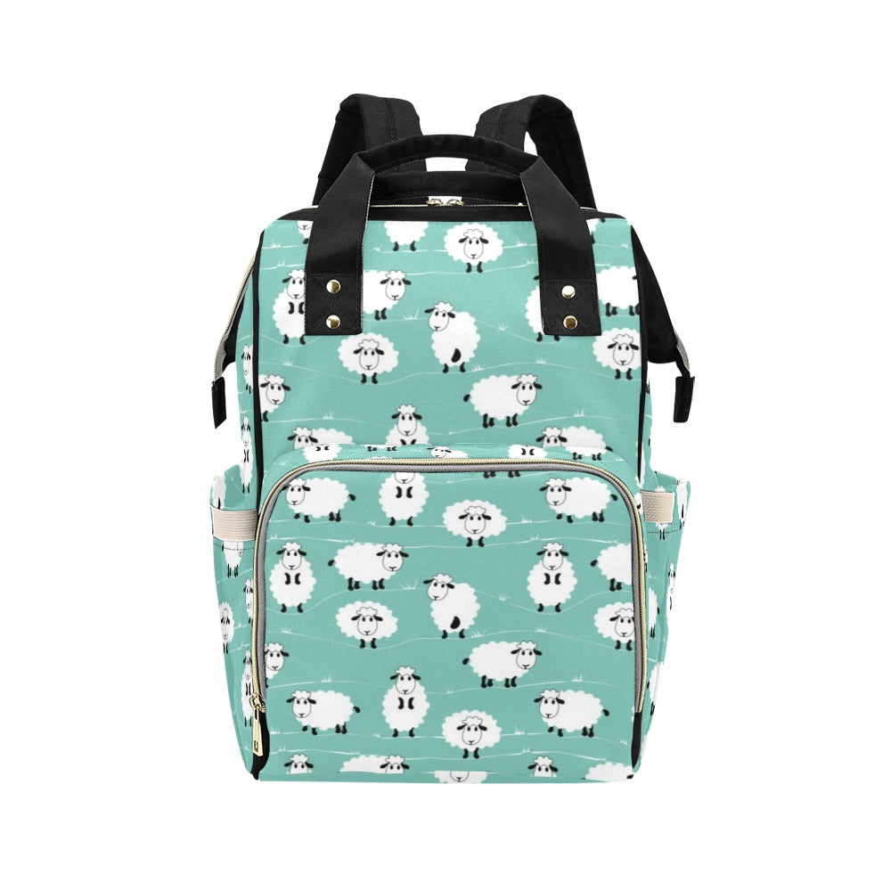 Sheep Print Design LKS404 Diaper Bag Backpack