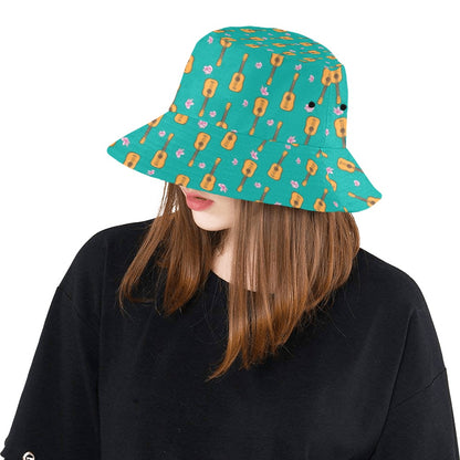 Ukulele Print Design LKS403 Unisex Bucket Hat