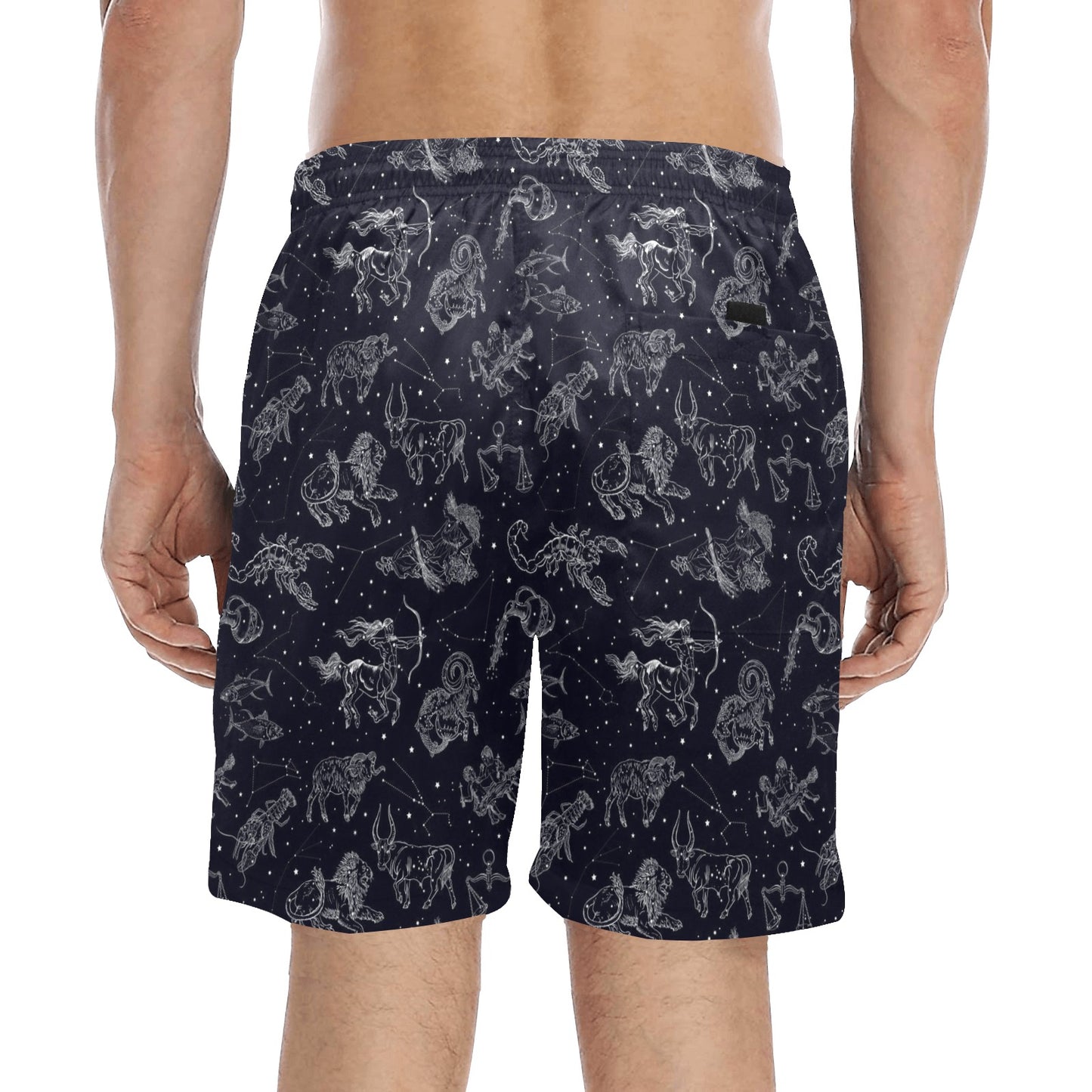 Zodiac Print Design LKS304 Men's Swim Trunks Beach Shorts
