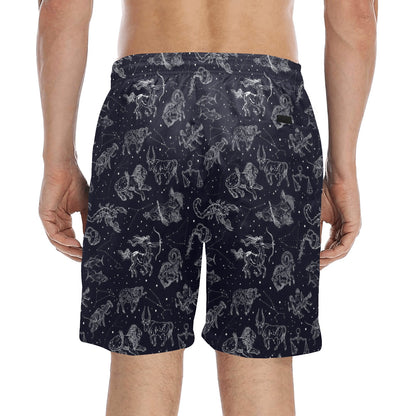 Zodiac Print Design LKS304 Men's Swim Trunks Beach Shorts