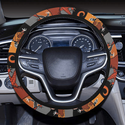 lizard Print Design LKS403 Steering Wheel Cover with Elastic Edge