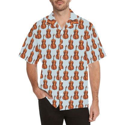 Violin Print Design LKS406 Men's Men's Hawaiian Shirt