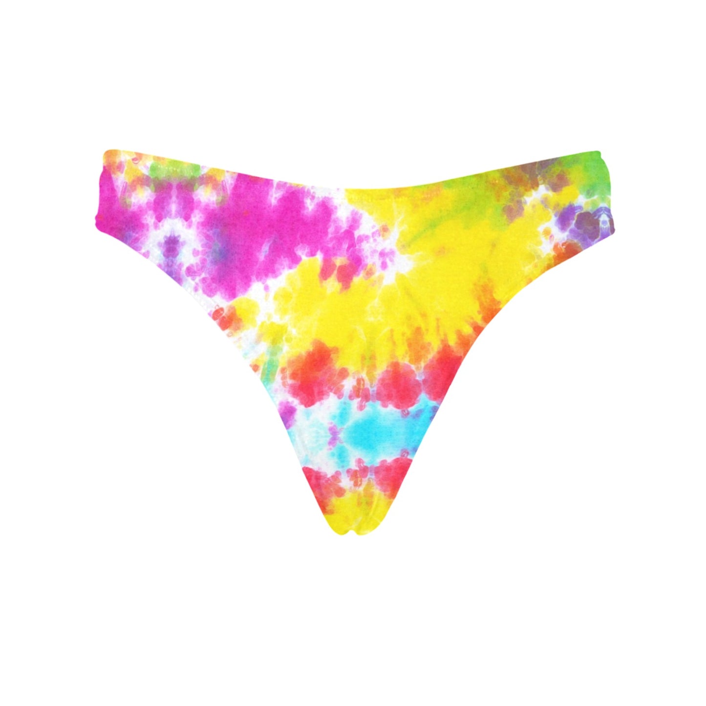 Tie Dye Rainbow Themed Print Women's Thongs