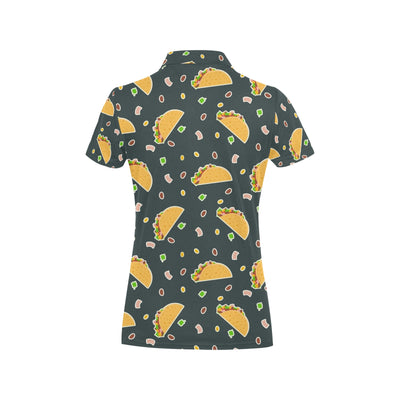 Taco Pattern Print Design TC02 Women's Polo Shirt