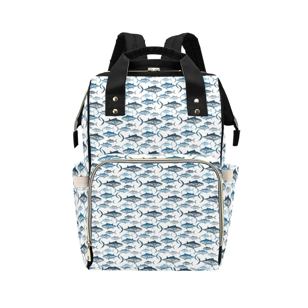 Tuna Fish Print Design LKS303 Diaper Bag Backpack
