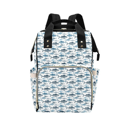 Tuna Fish Print Design LKS303 Diaper Bag Backpack