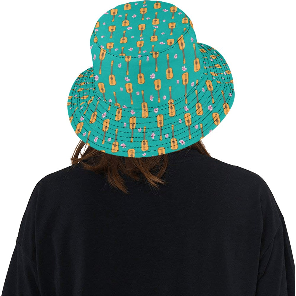 Ukulele Print Design LKS403 Unisex Bucket Hat