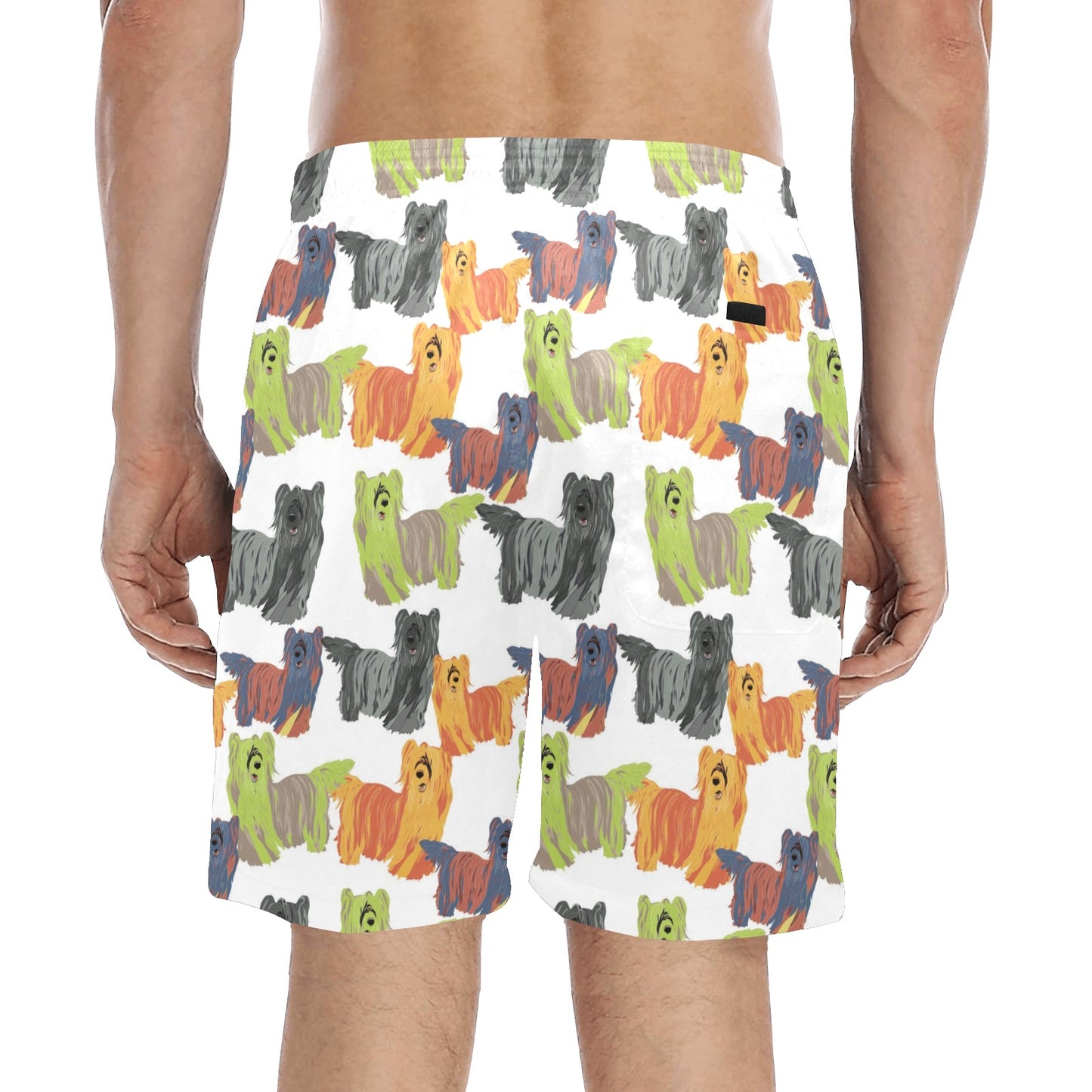 Skye Terriers Print Design LKS301 Men's Swim Trunks Beach Shorts