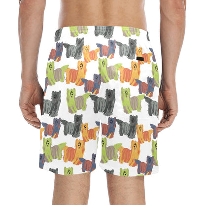 Skye Terriers Print Design LKS301 Men's Swim Trunks Beach Shorts