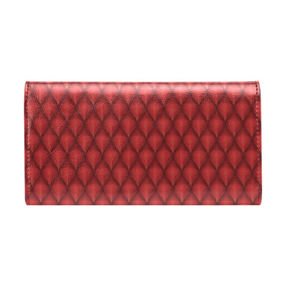 Dragons Red Skin Texture Women's Trifold Wallet