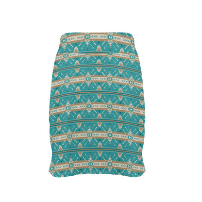 Southwest Native Design Themed Print 17" Golf & Pickleball Skort with Pockets