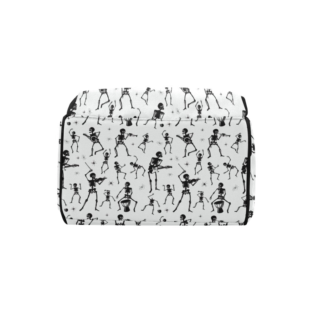 Skeleton Music Player Print Design LKS303 Diaper Bag Backpack