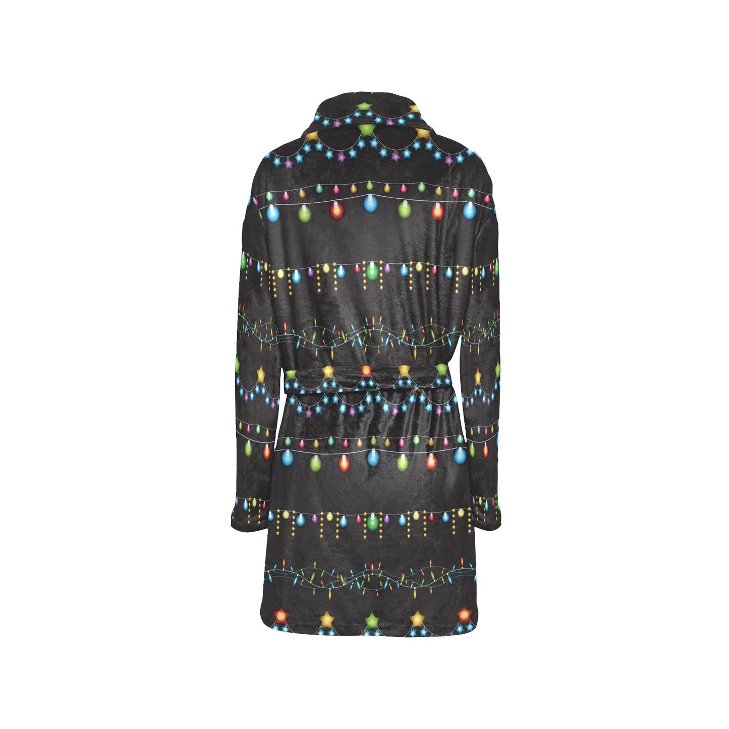 Christmas Light Pattern Print Design 01 Women's Fleece Robe